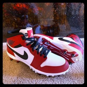 New! Air Jordan 1 Football Cleats Size 12